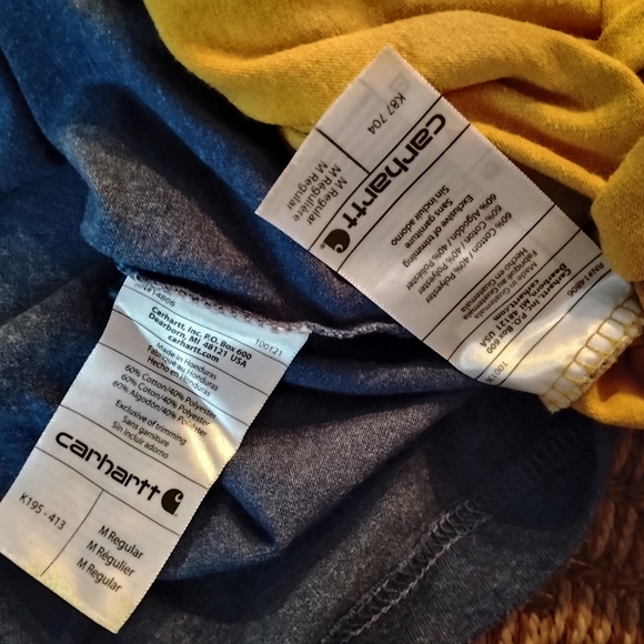 Carhartt Blue and Yellow T-Shirts - Picture 3 of 7